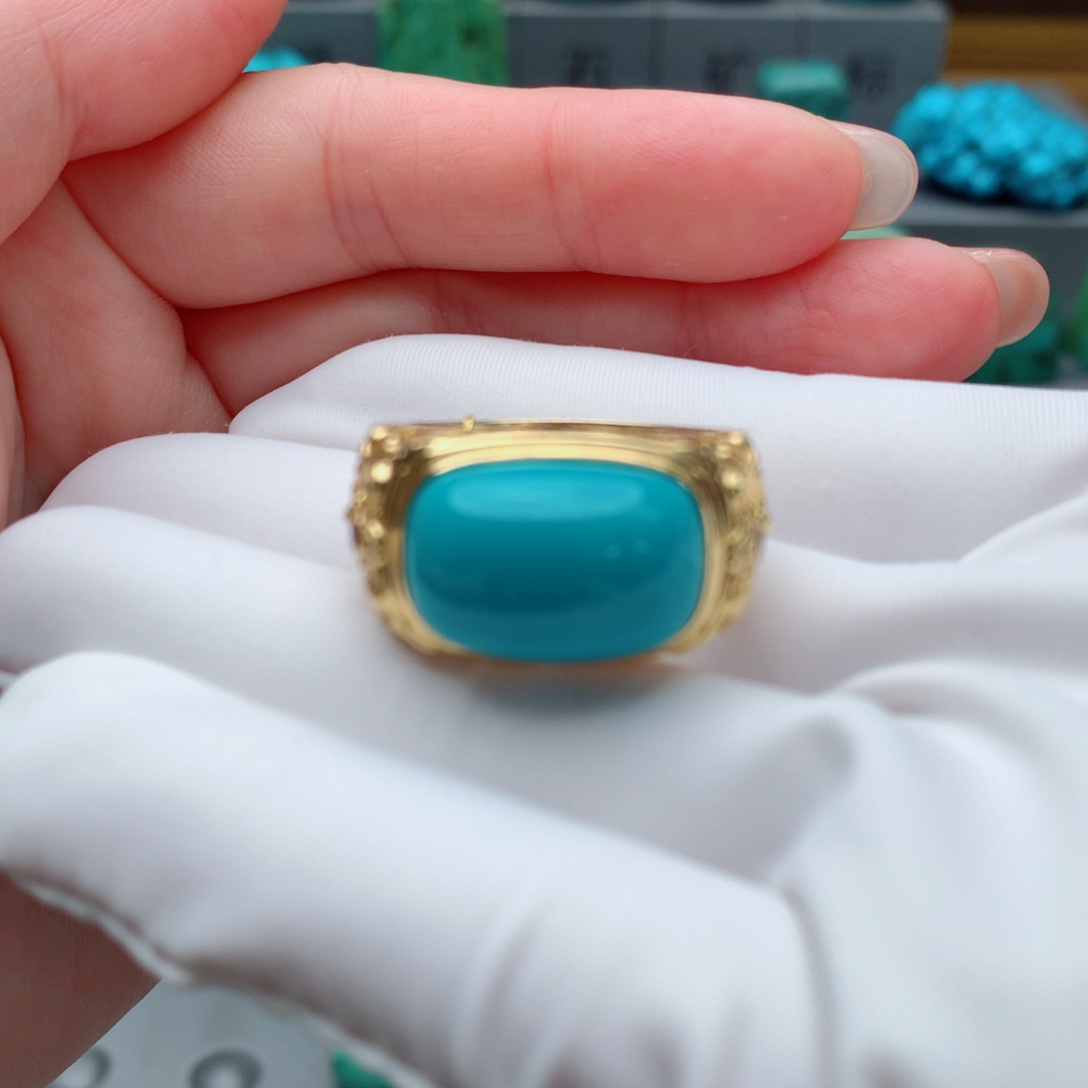 绿松石其他18K金镶嵌