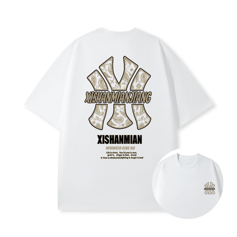 B粉丝 【一折福利】夏季潮牌男女同款百搭圆领T恤