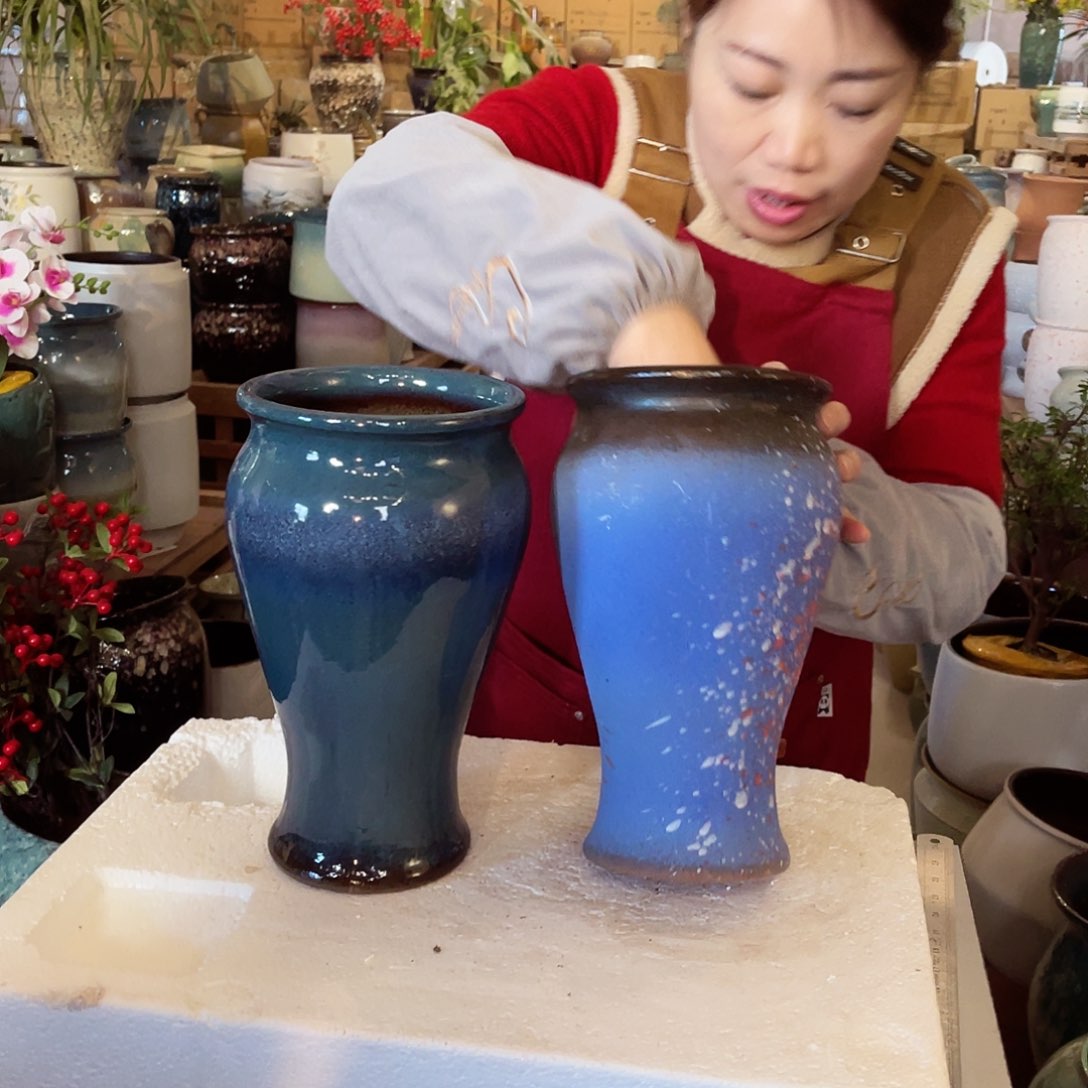 紫砂花盆高度26口径14