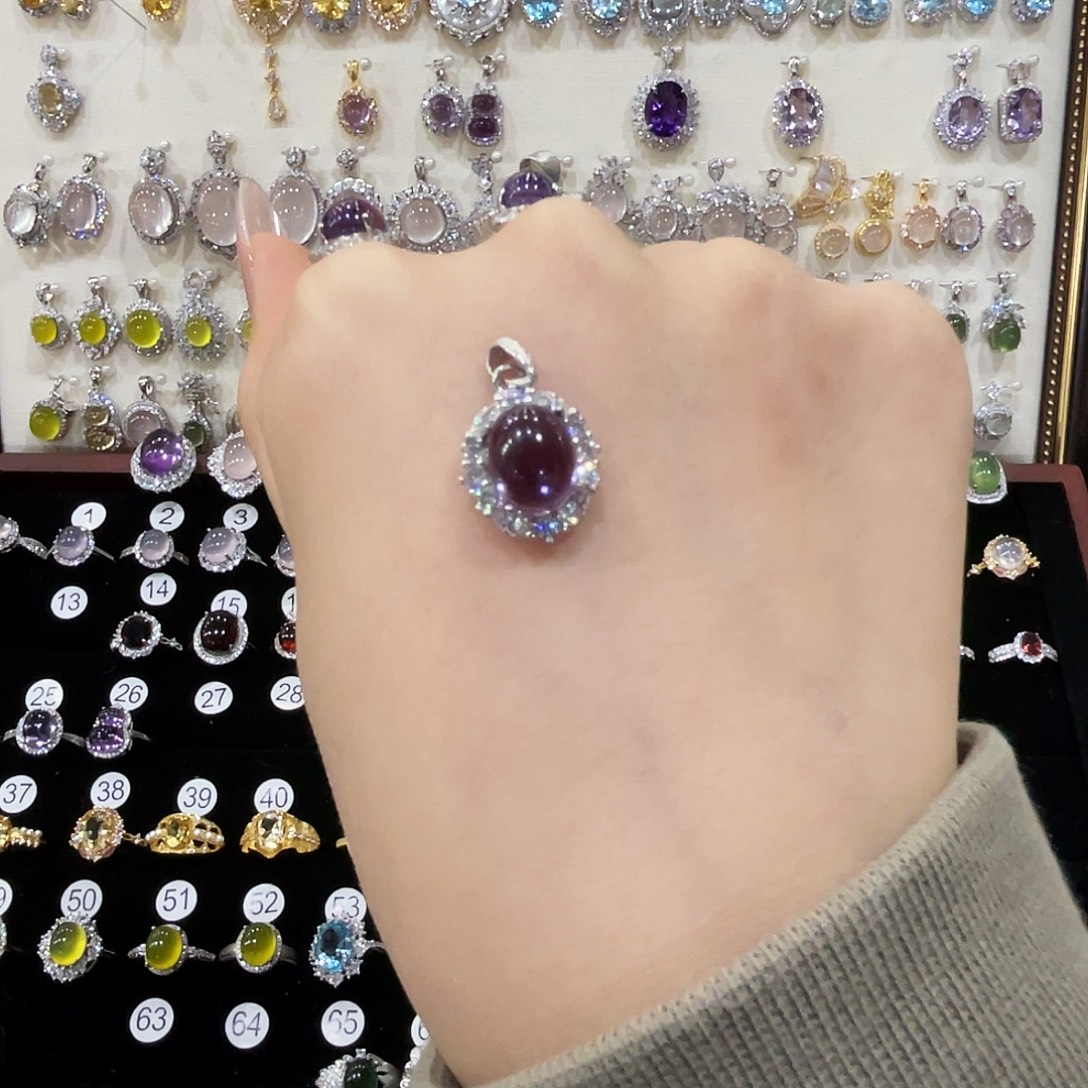 等***归颈饰紫晶银S925镶嵌