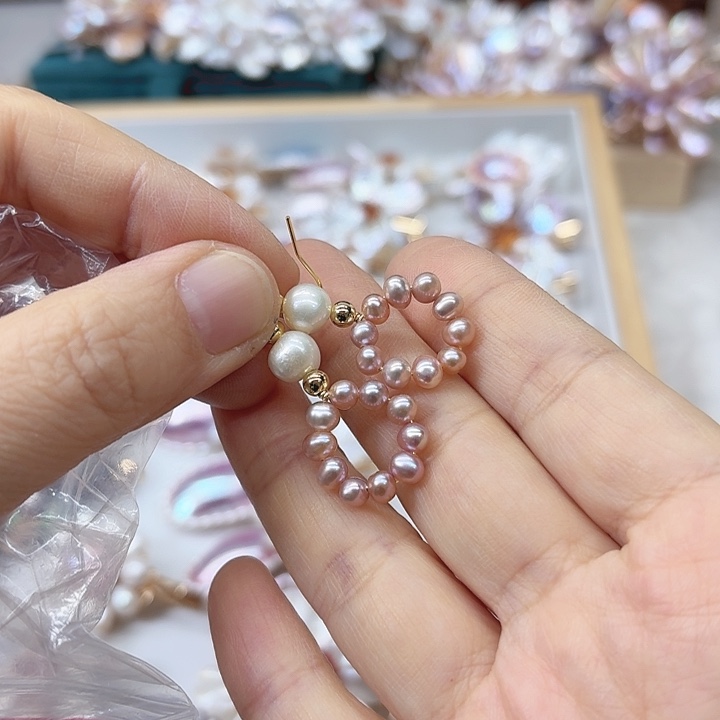 淡水珍珠发饰银S925镶嵌