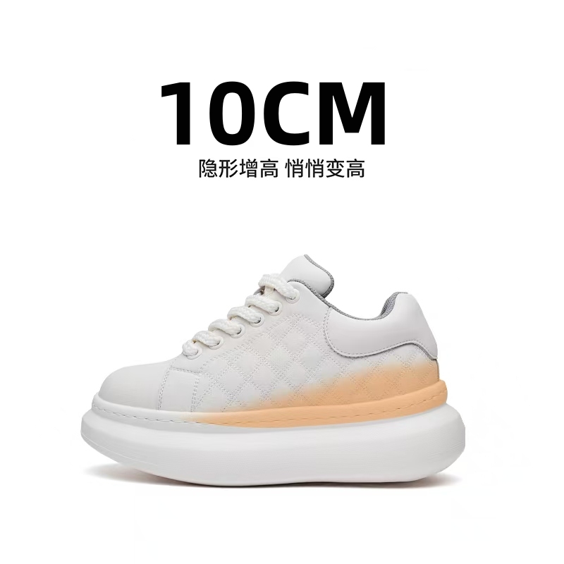 内增高鞋子情侣鞋国潮休闲运动厚底潮鞋透气百搭男鞋增高鞋子10cm