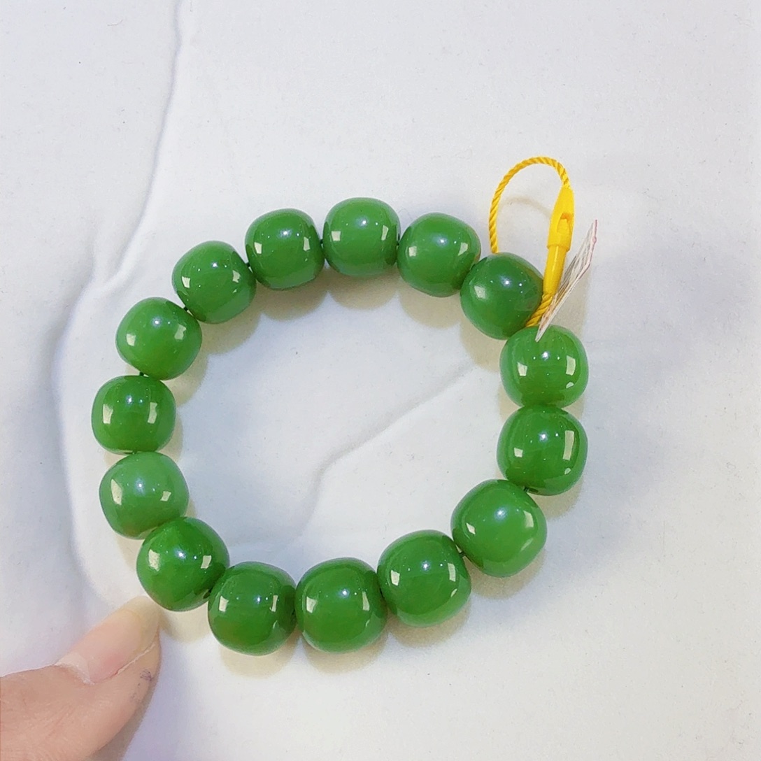 和田玉（碧玉）手链未镶嵌