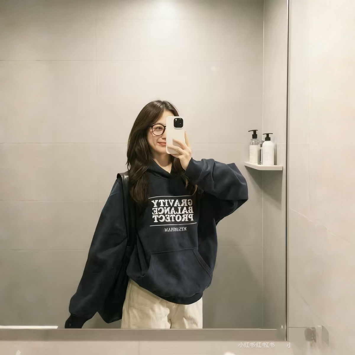 美式复古字母印花logo连帽卫衣男女2025秋宽松百搭慵懒感上衣外套