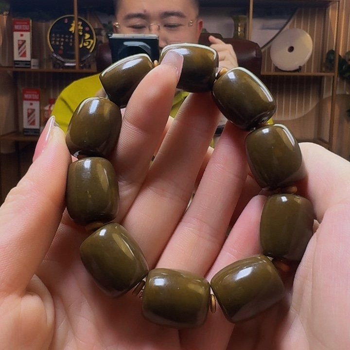 和田玉手串未镶嵌如*爱