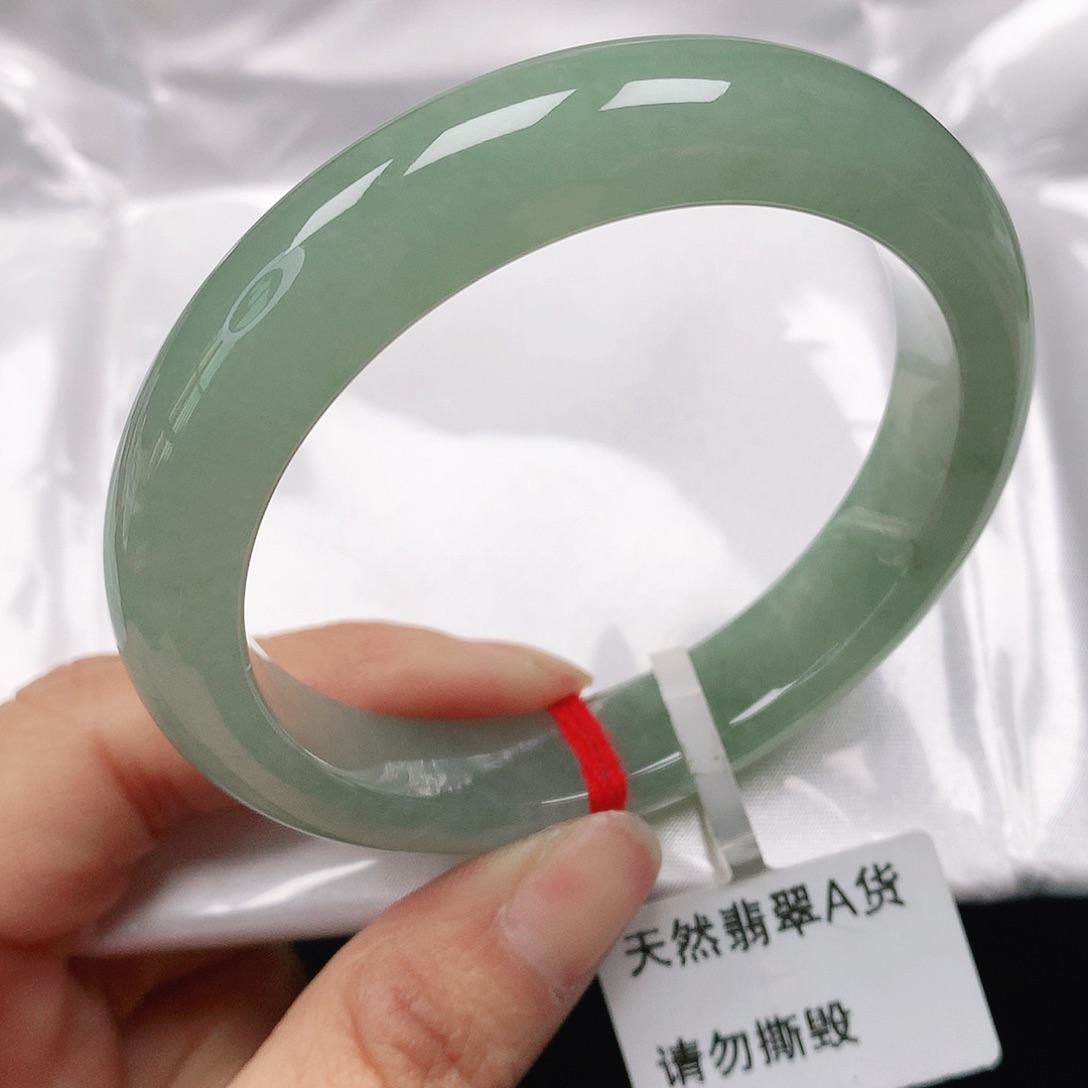 翡翠手镯未镶嵌天然翡翠手镯53