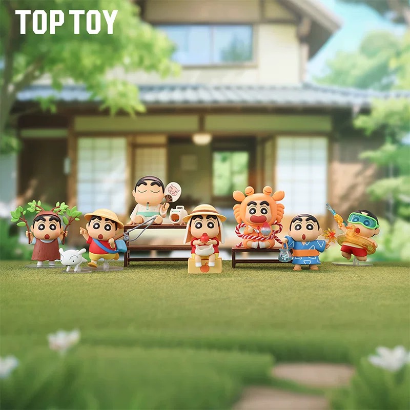 TOP TOY蜡笔小新夏日大作战系列手办盲盒七夕生日礼物潮玩摆件