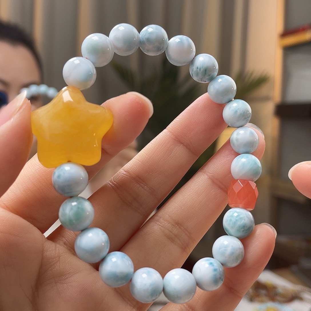 琥珀裸石未镶嵌蜜蜡手串