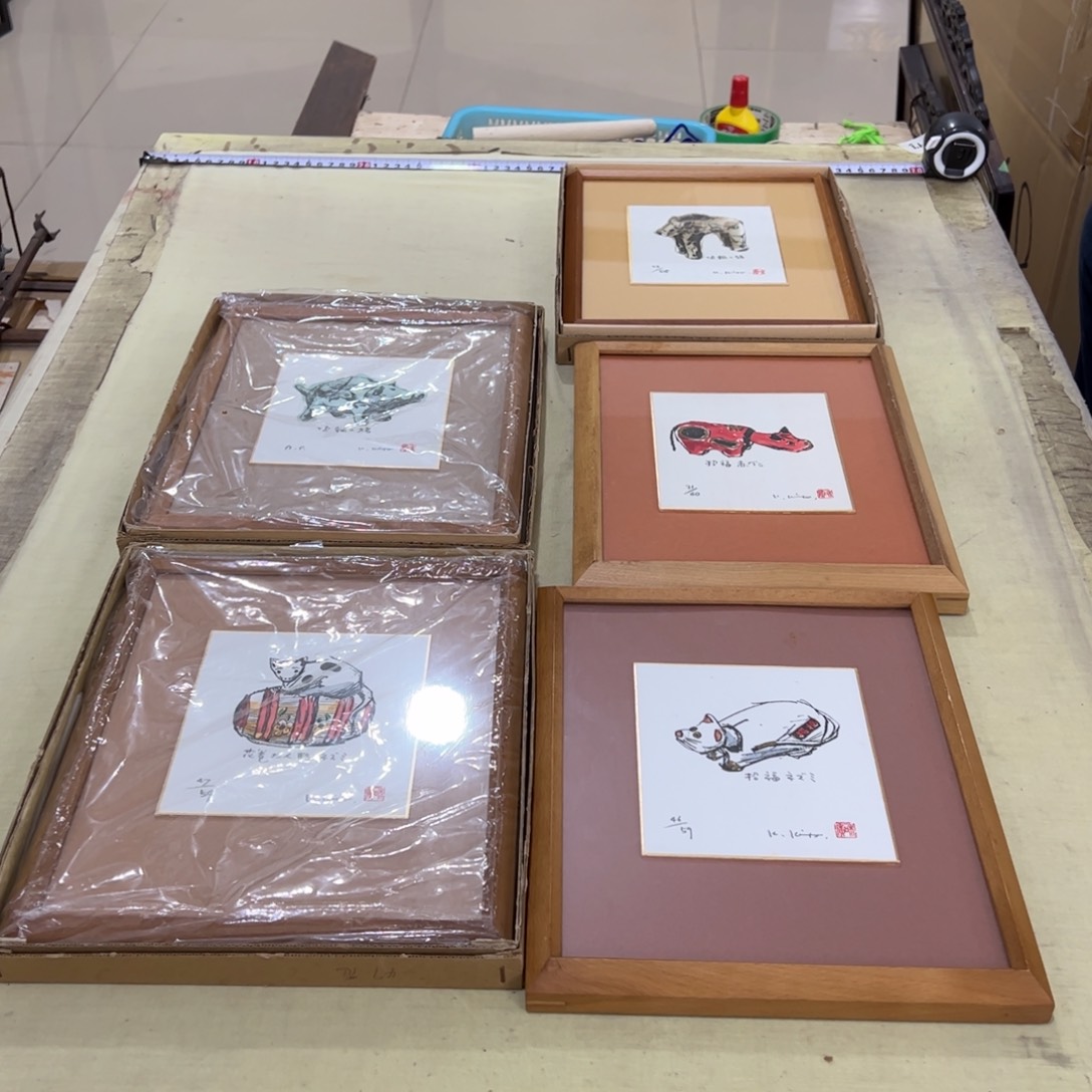 至***睡绘画屏风框画茶空间设计