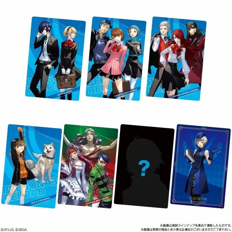 日版 【女神异闻录】P3r P5r p4G第2弹 食玩威化饼收藏卡新款正品