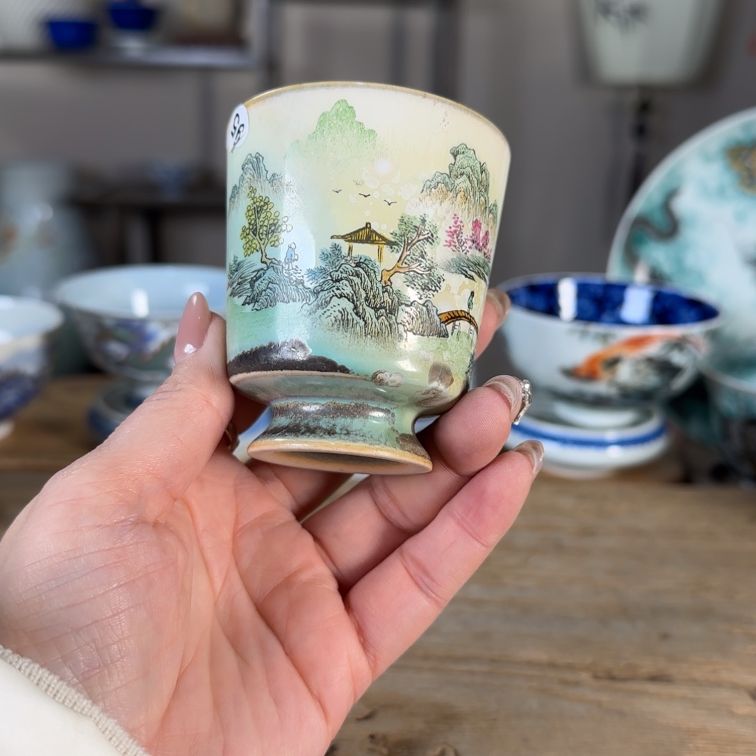 杯景德镇陶瓷柴烧多人