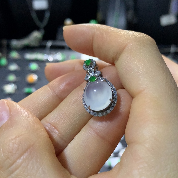 翡翠银S925镶嵌戒指