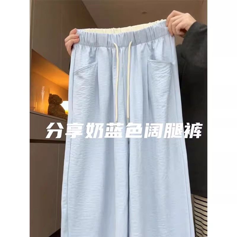 【现货运险】慵懒风抽绳云朵奶芙裤女夏薄款2025新款小个子休闲通勤