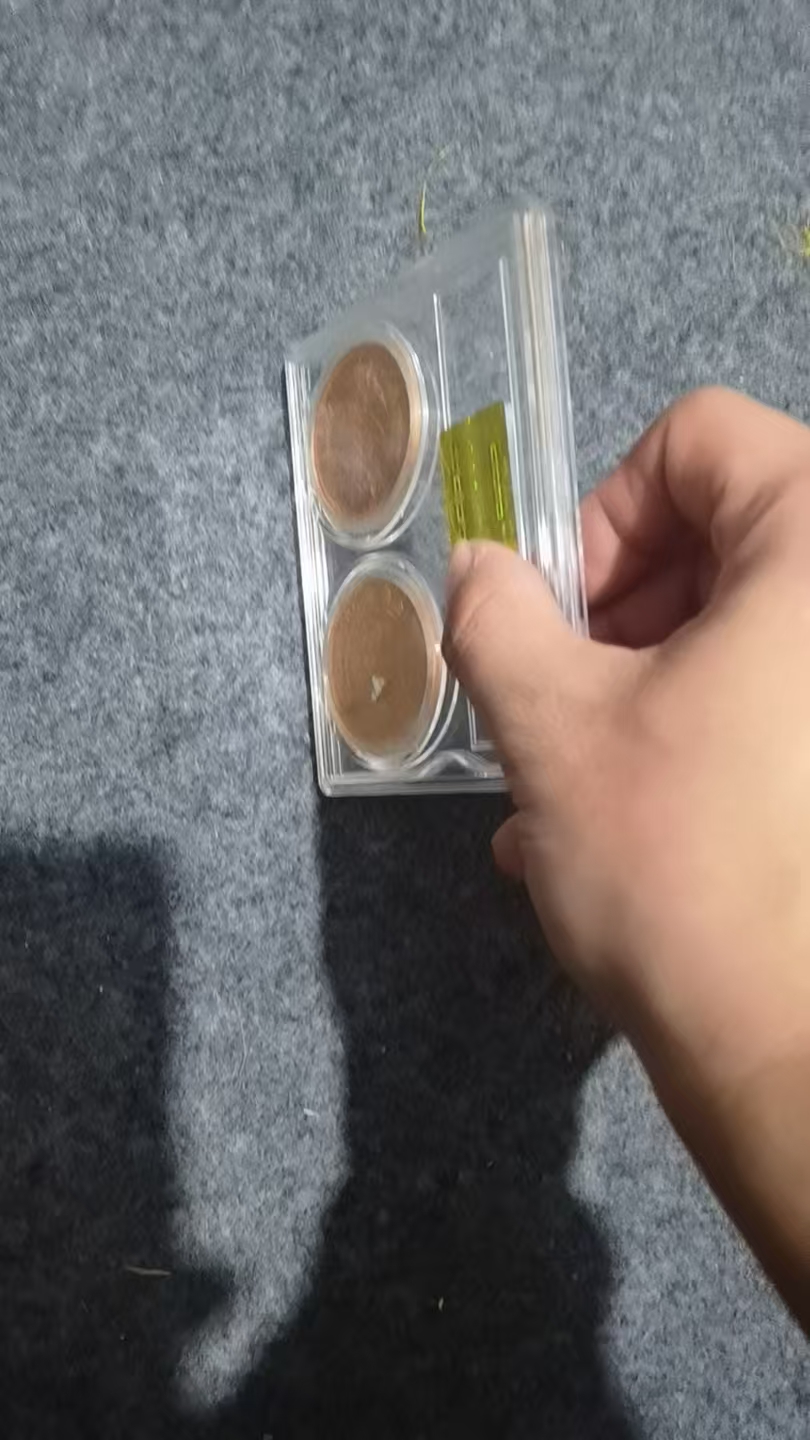 乡村精选好物 两个龍洋黄盒   装饰摆件