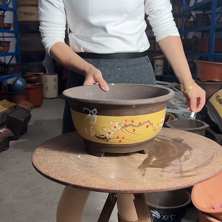 黄富贵点彩大花盆花盆花盆