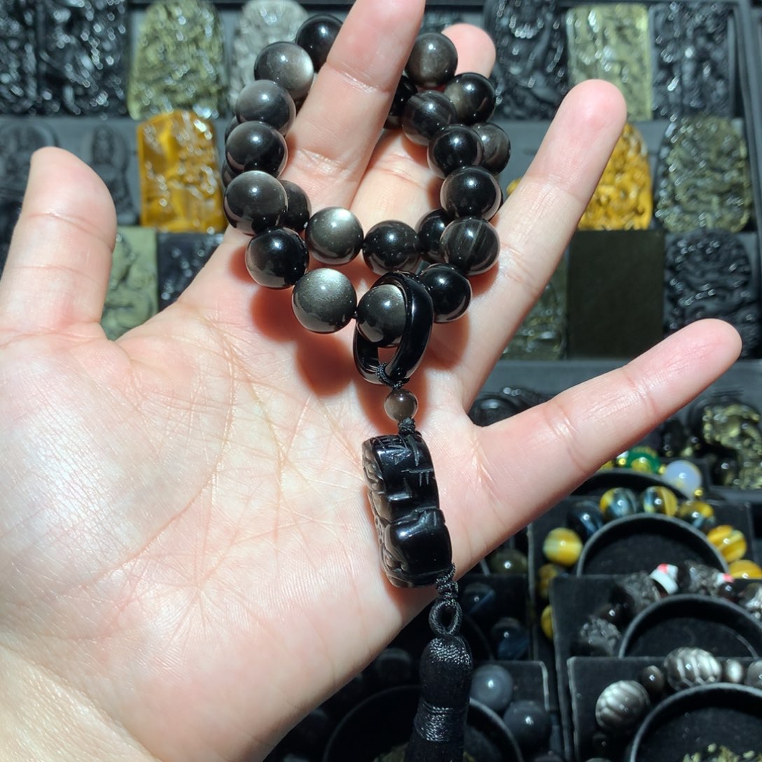 黑曜岩车挂未镶嵌打****妈