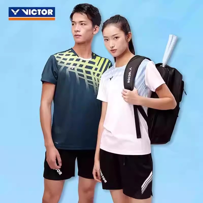 VICTOR/威克多羽毛球服男女同款运动T恤短裤套装 TR-40022 