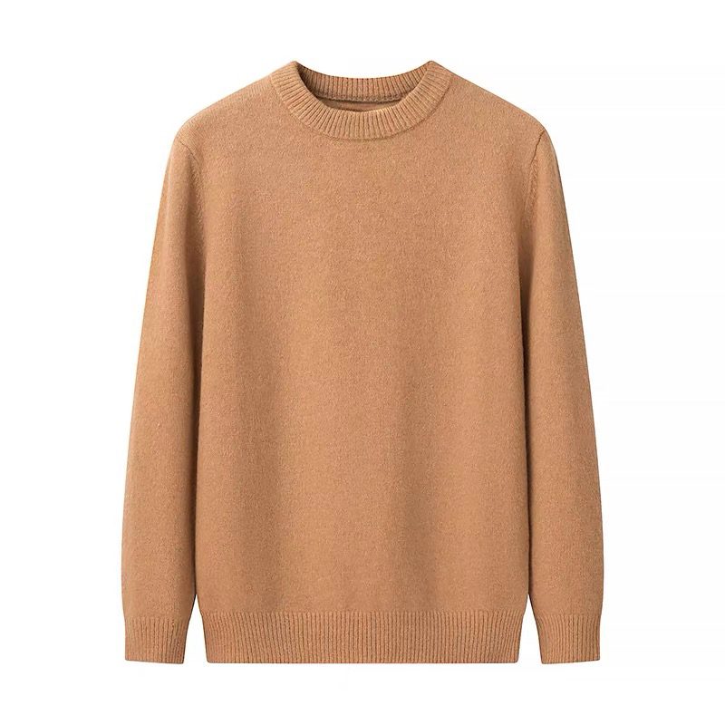 [扣号]男士秋冬含棉针织衫圆领纯色加厚保暖内搭打底毛衣(按主播)