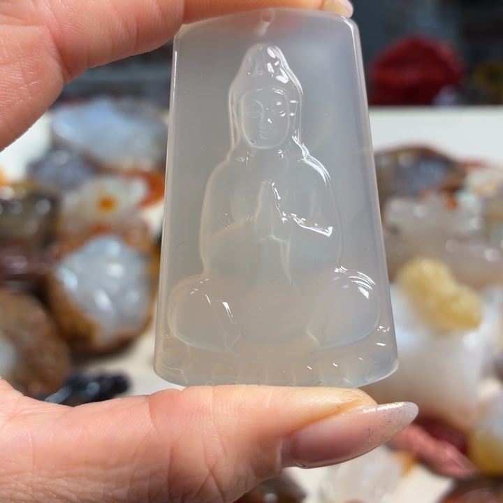 玛瑙/玉髓未镶嵌吊坠(不含链)