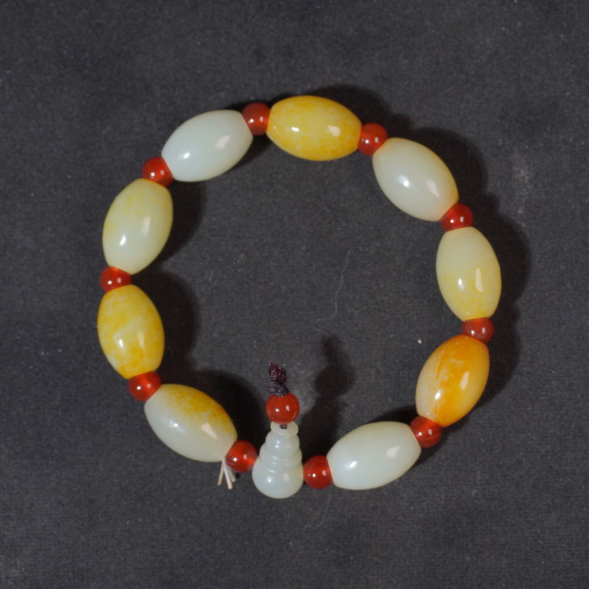 6SE143  清  和田玉手串