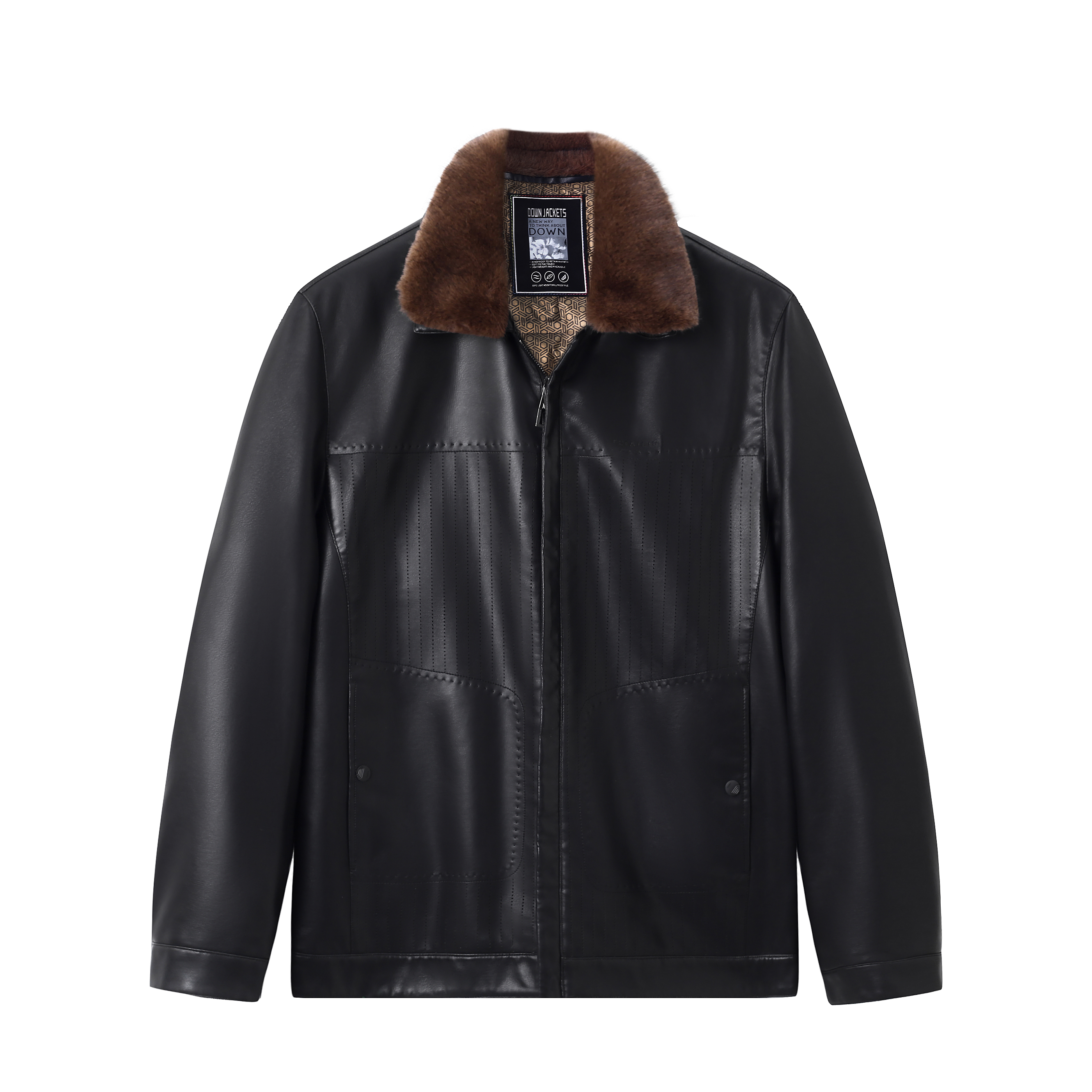 A79常规款肯豆风保暖直筒连帽宽松长袖短款秋冬蛋白皮羽绒