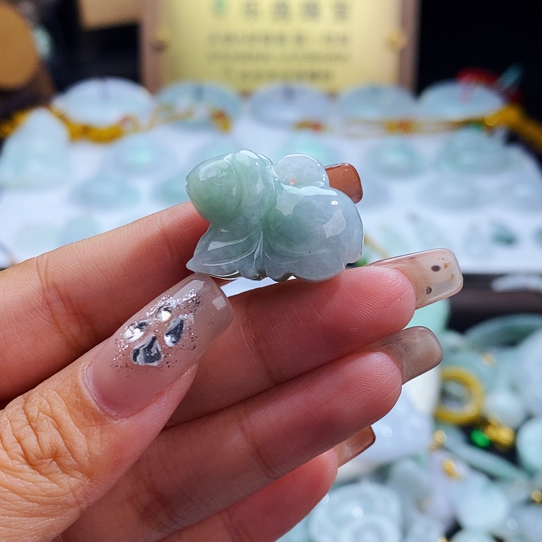 翡翠未镶嵌毛衣链8052