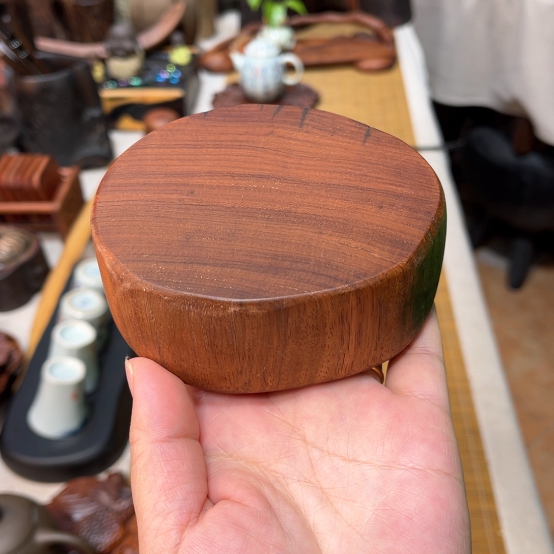 缅甸花梨壶承底座