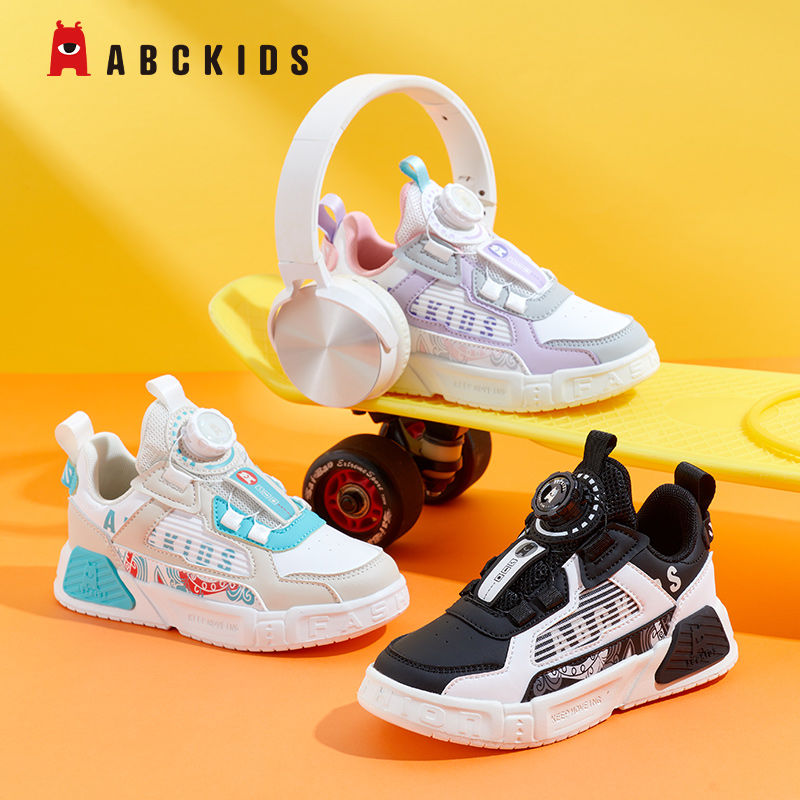 Abckids童鞋春季新款儿童百搭板鞋男童鞋防滑板鞋跑鞋ins女童鞋
