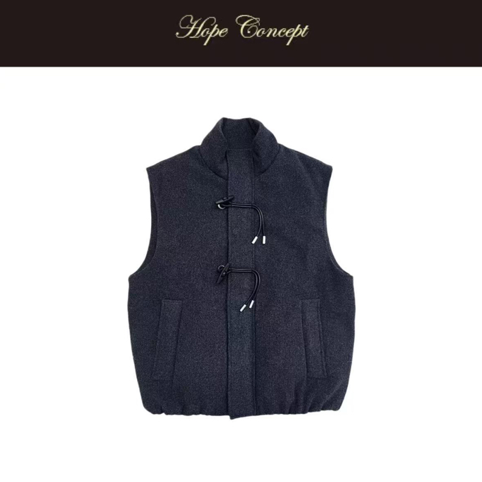 25459#休闲风翻领拉链冬季新款马甲外套90%鹅绒