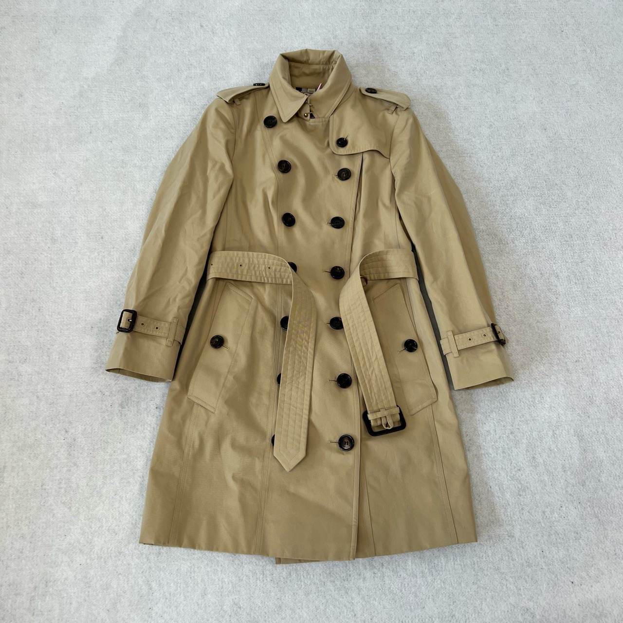 99新 BURBERRY/博柏利  衣长85 桑德林汉姆风衣 uk6