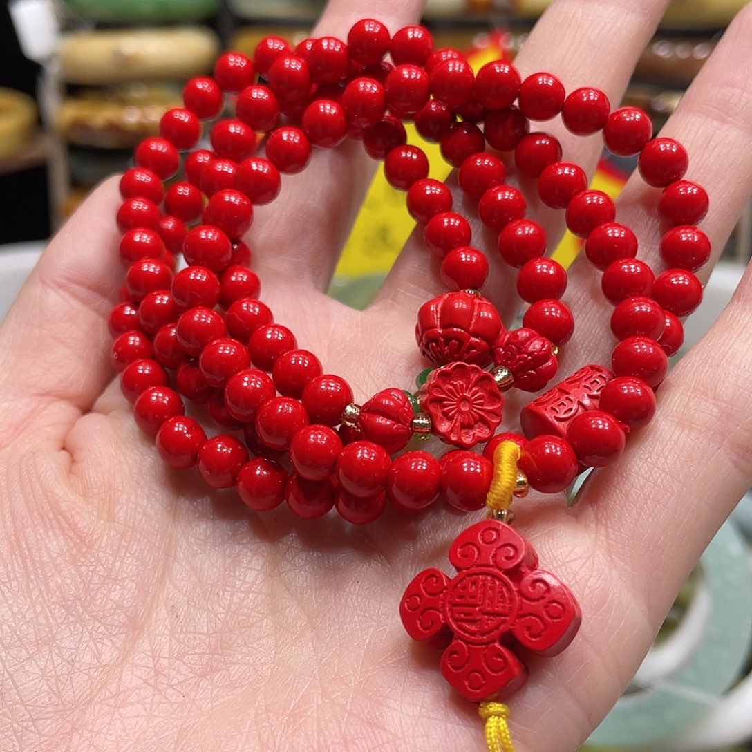 蛇纹石玉手串未镶嵌