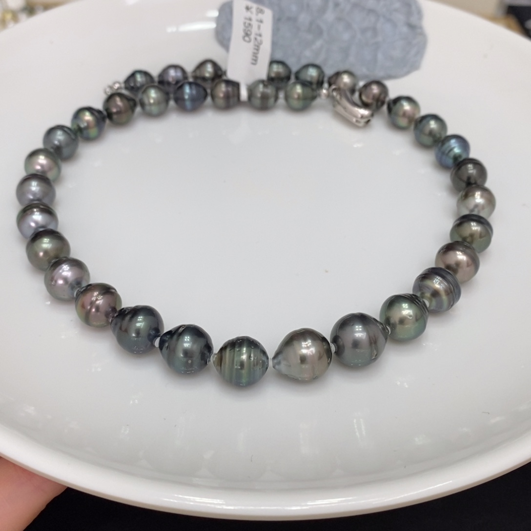 海水珍珠颈饰未镶嵌月*月大溪地项链8.1-12 潘