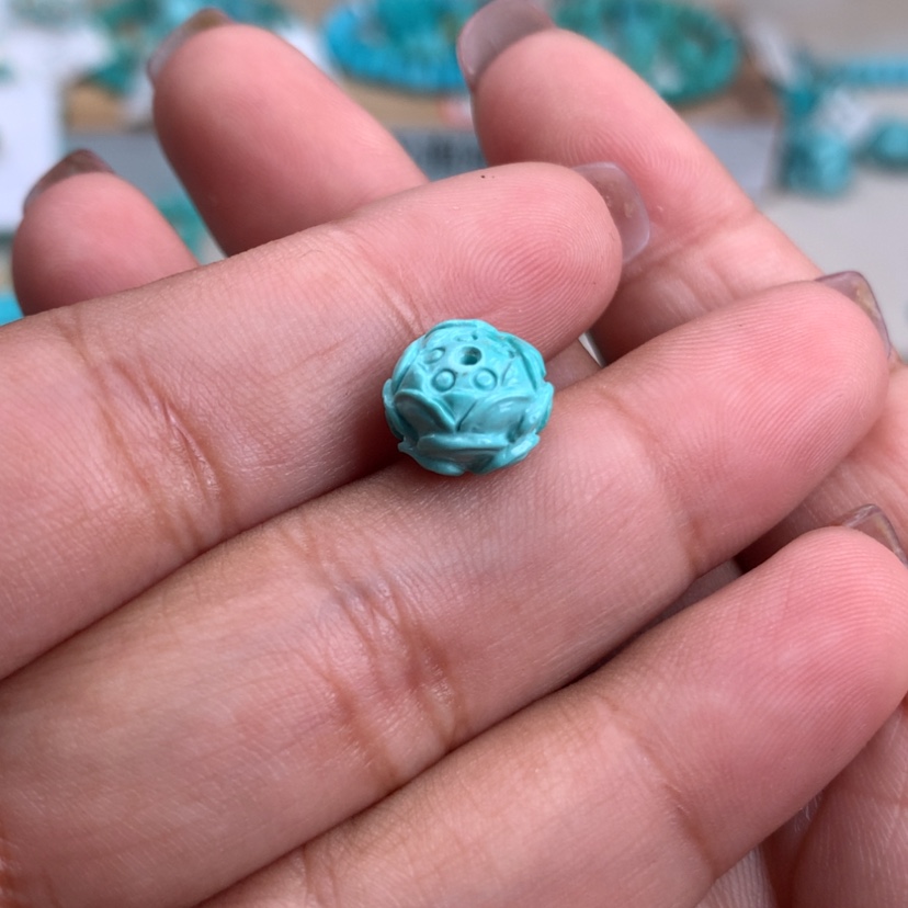 【闪购商品】绿松石未镶嵌雕刻海****6