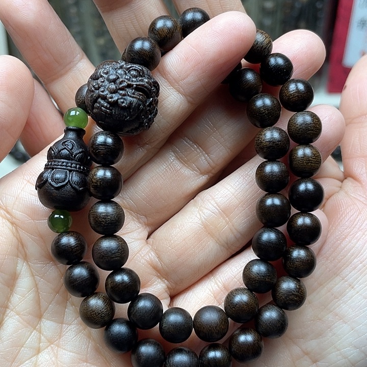 沉香手串达*尼越南芽庄白奇楠