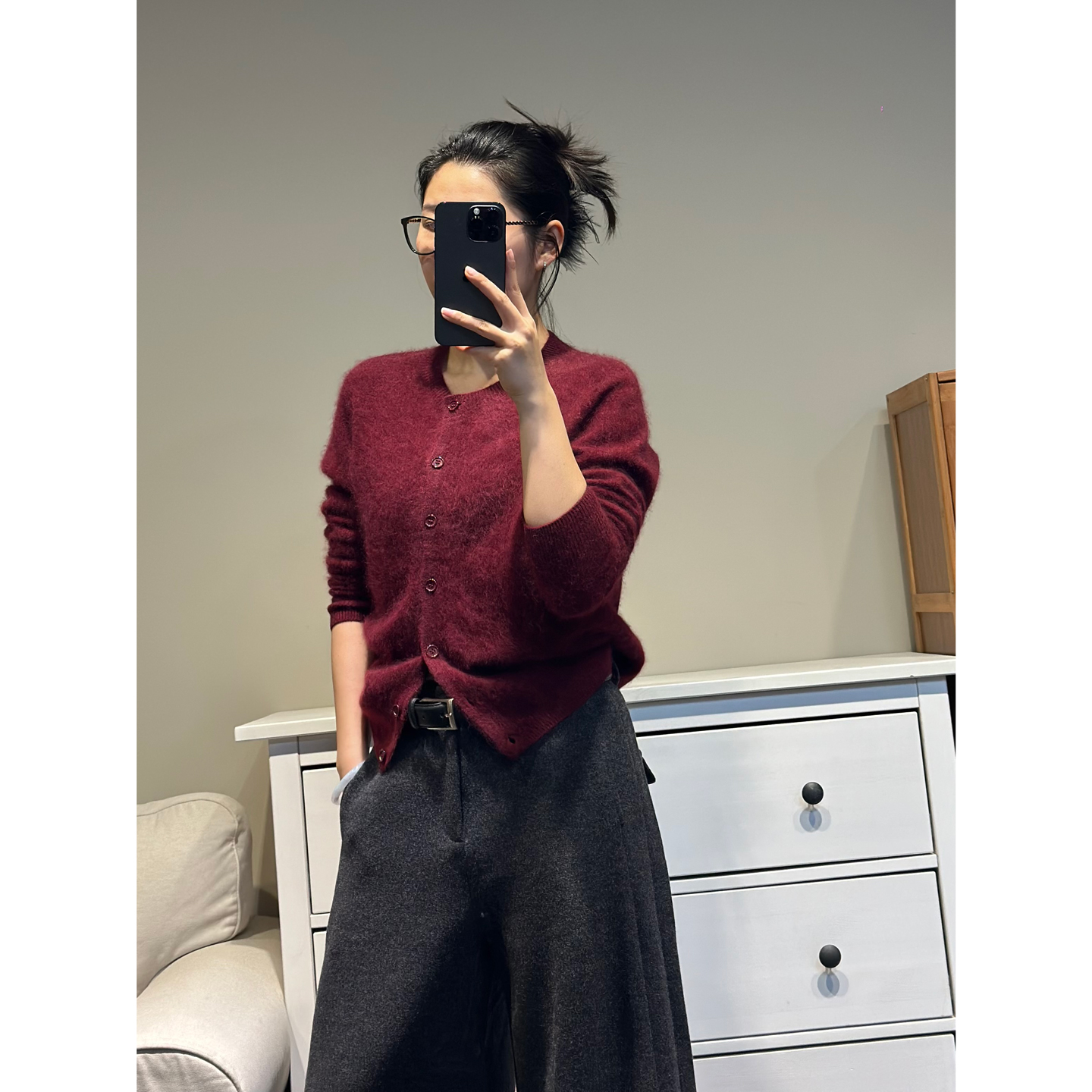 【绒绒小羊毛】羊绒拉绒款开衫 89294