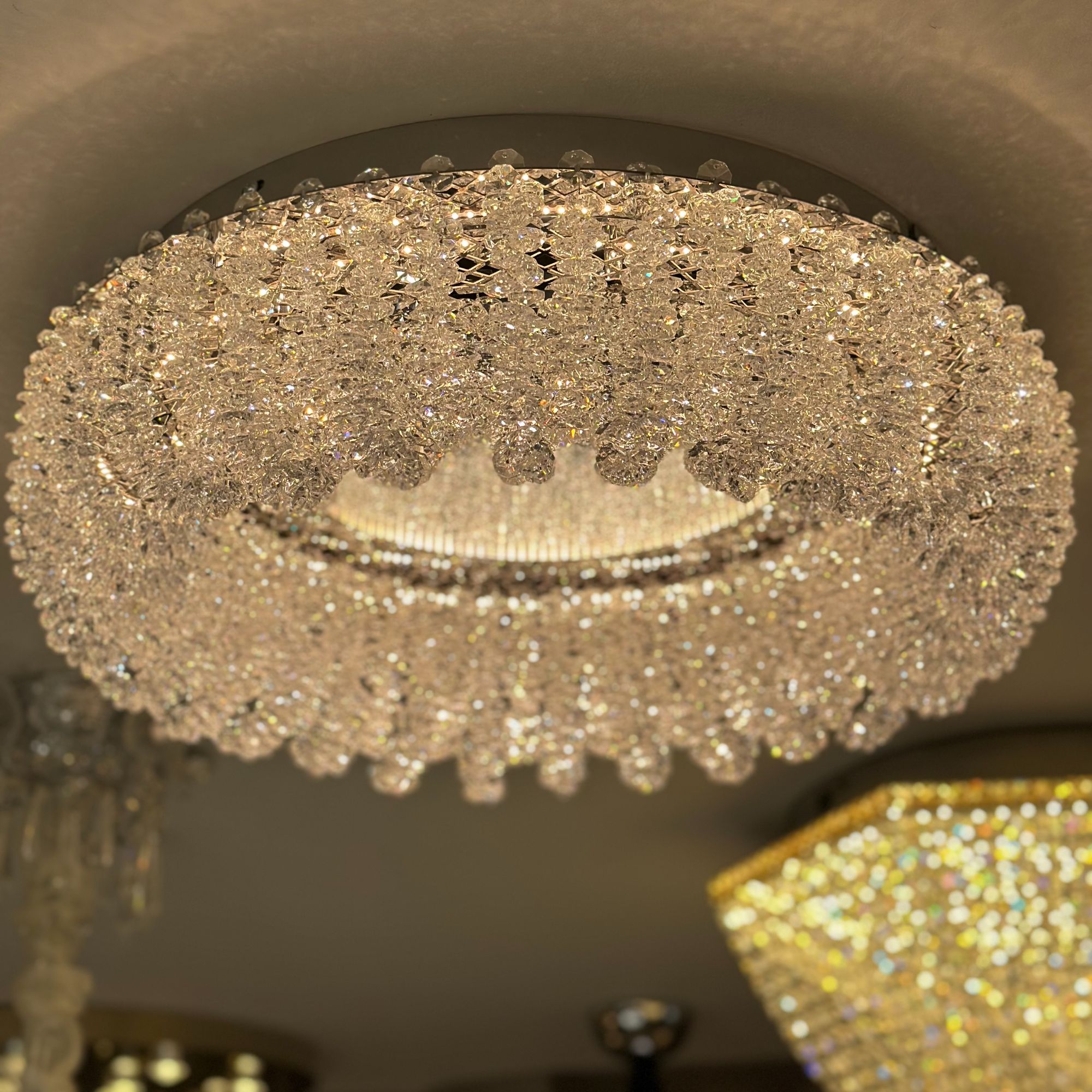 法式轻奢时尚大气水晶吸顶灯美式轻奢卧室灯星空顶卧室灯