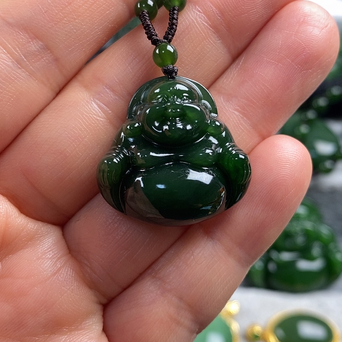 和田玉（碧玉）未镶嵌颈饰25mm