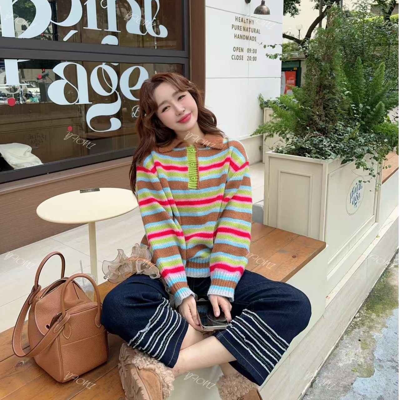 【YFONI】彩虹手工毛衣~