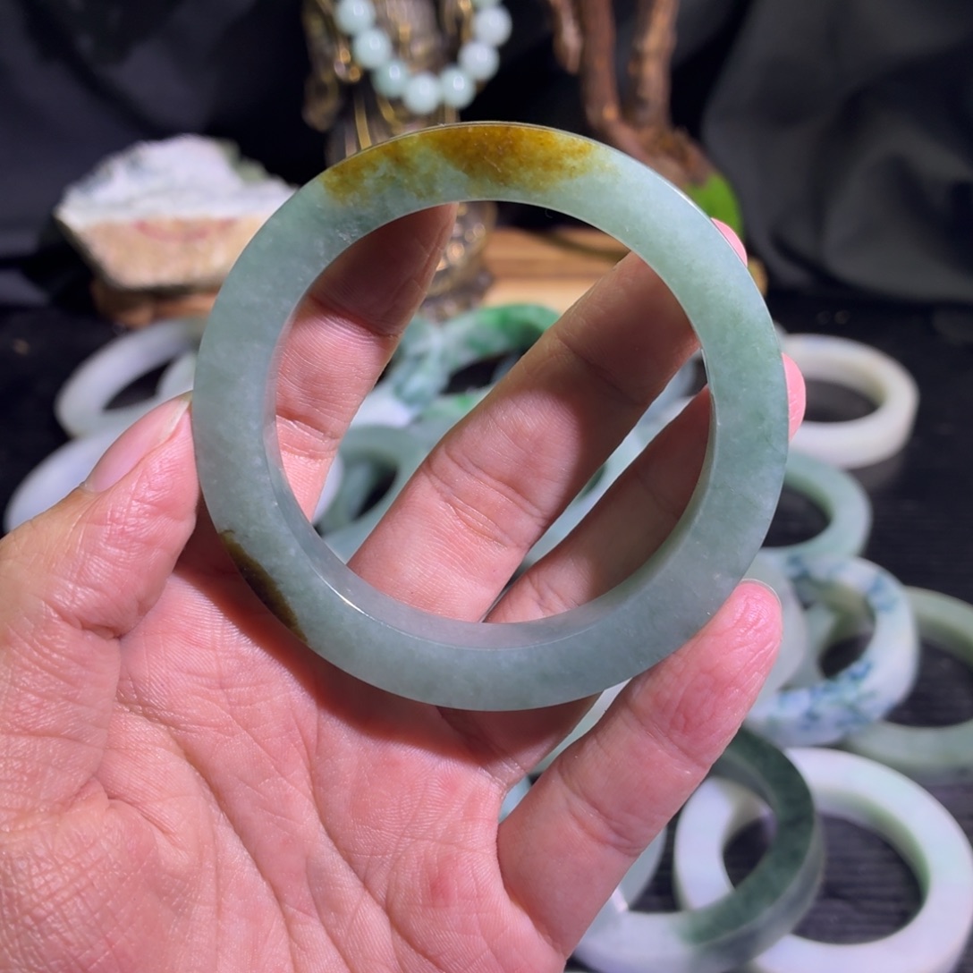 定制翡翠未镶嵌天然翡翠A货毛胚手镯定制