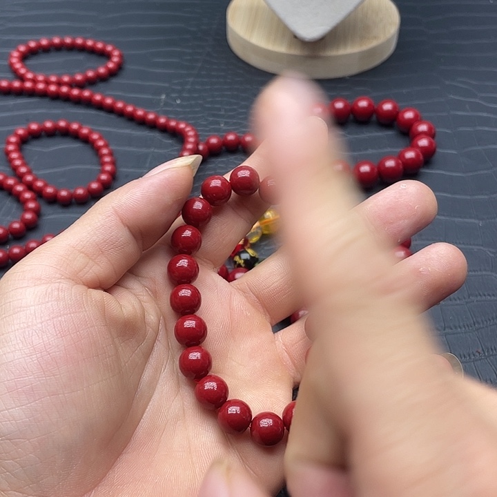 暖***洋天然辰砂朱砂单圈