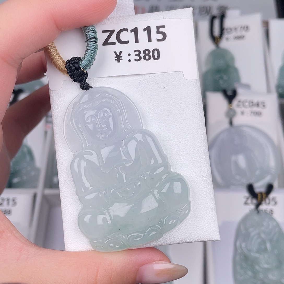 翡翠未镶嵌颈饰zc115