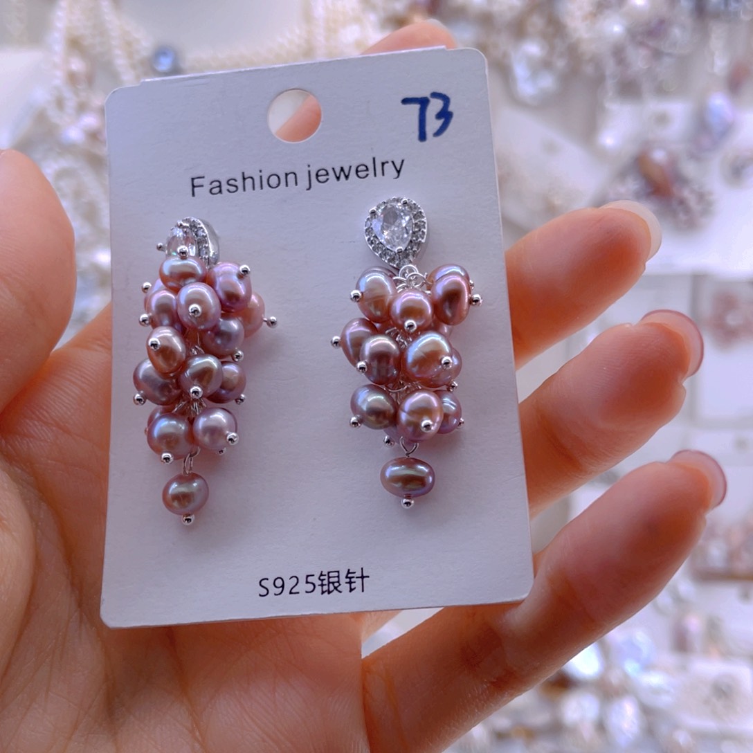 未镶嵌耳饰淡水珍珠耳饰