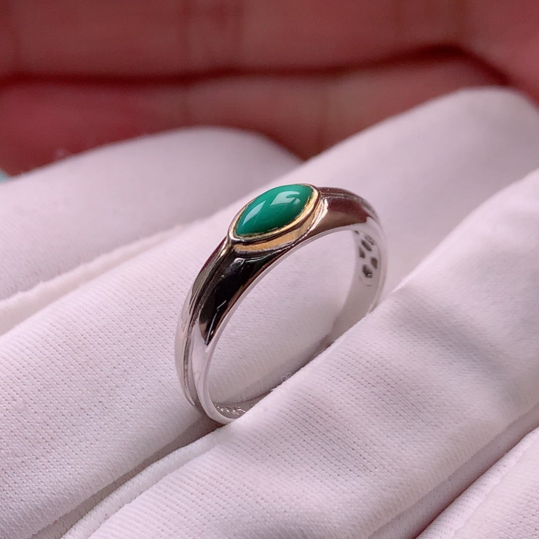 我***o绿松石银S925镶嵌珠宝奇石