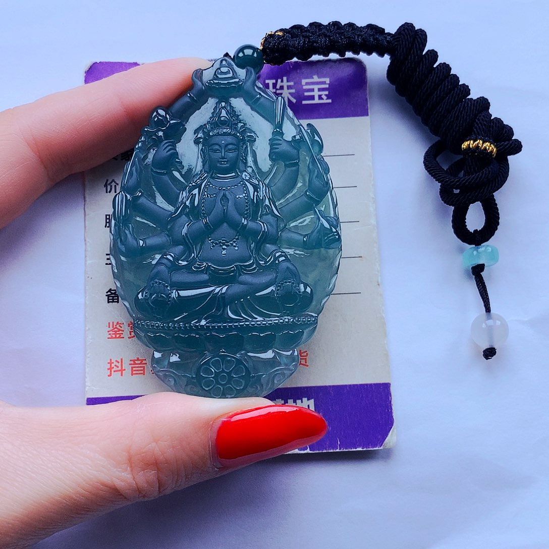 颈饰未镶嵌翡翠麟纯天然Ａ货翡翠，挂件