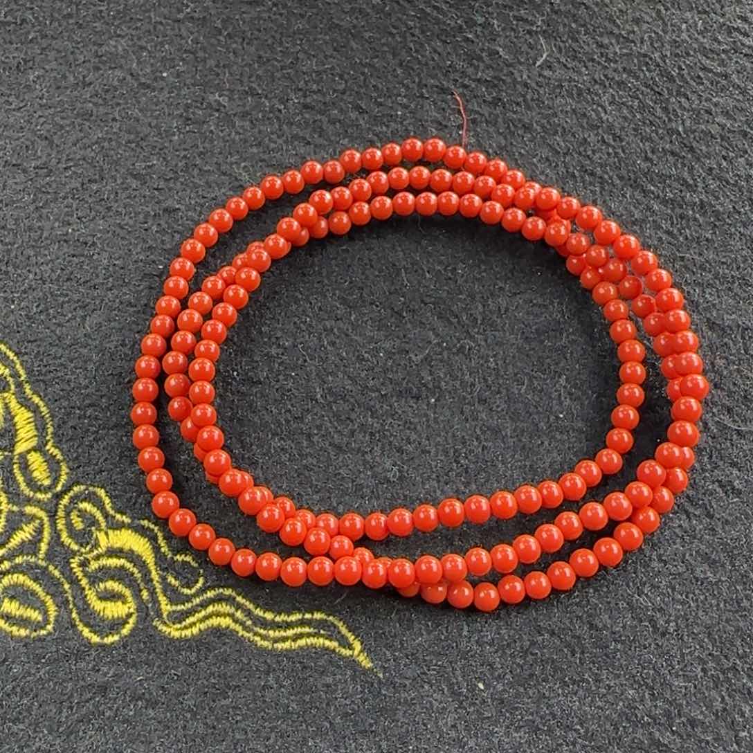 南红玛瑙福利款4mm柿子锦多圈未镶嵌