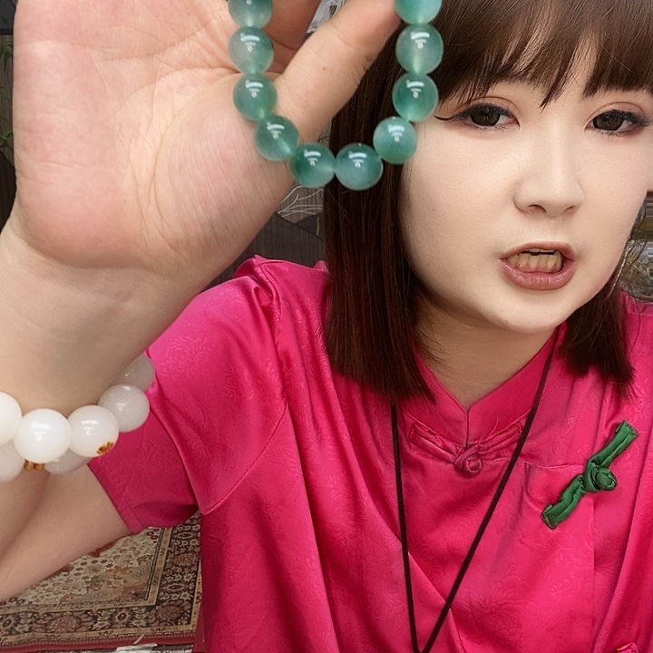 蛇纹石玉未镶嵌手链