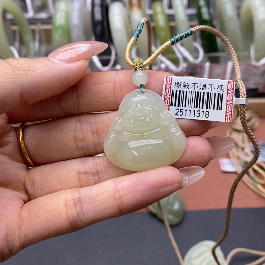 S***i和田玉未镶嵌吊坠(不含链)