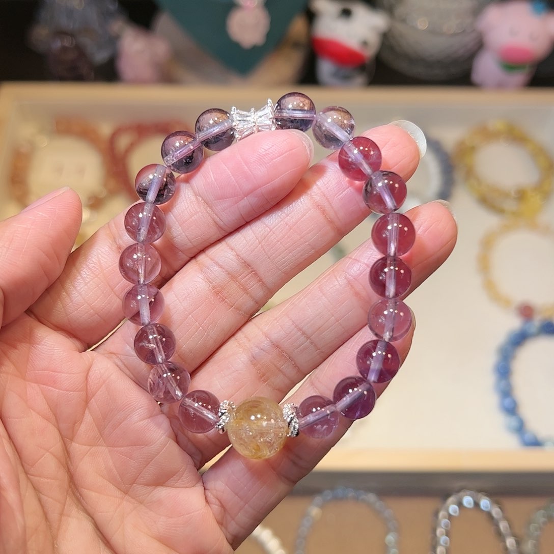 水晶手链未镶嵌紫