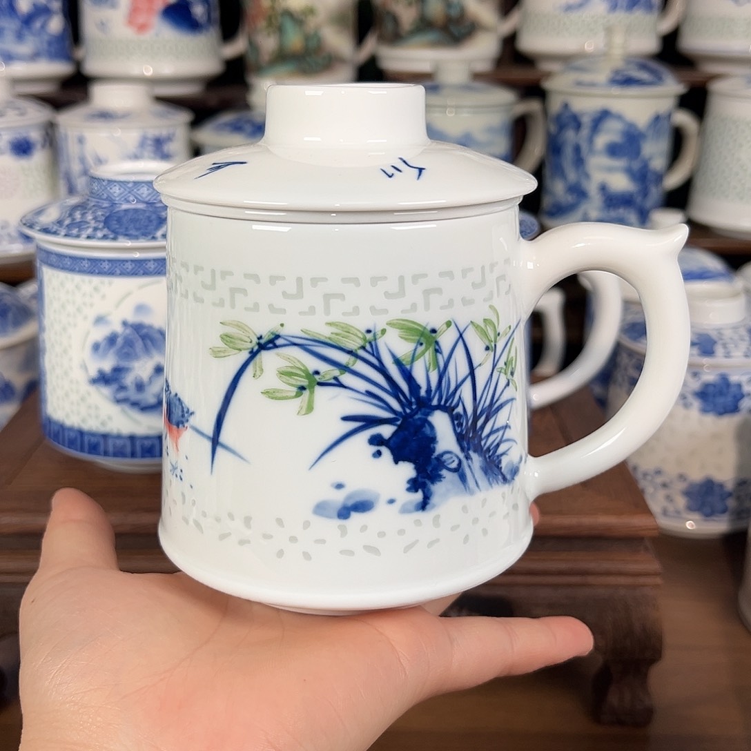 感***悟景德镇高温陶瓷办公杯