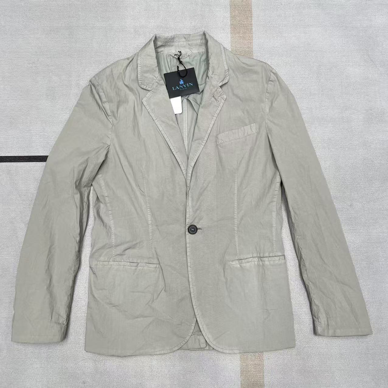 全新未使用 LANVIN 免烫纯色西服上装设计师潮牌西装男装